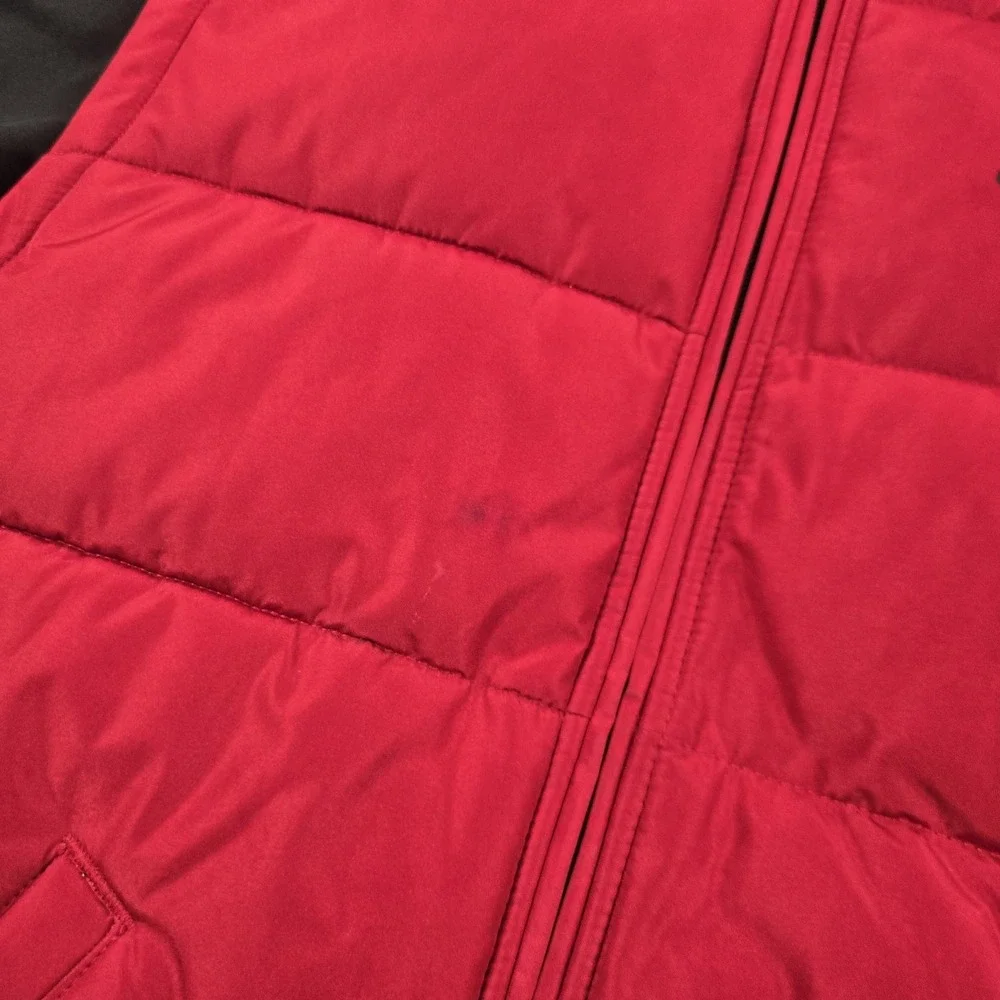 Nike Air Jordan‎ Jacket Boys XL Red Black Twofer Puffer Hooded Full Zip Logo